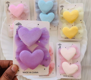Velvet Heart Bow Pin Card
