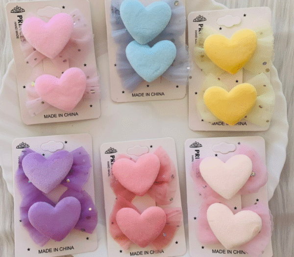 Velvet Heart Bow Pin Card