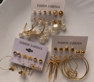 Set of Fashion Earrings Card