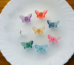 Small Transparent Butterfly Hair Claw