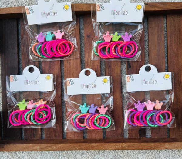 Hair Ties with Crown Charms