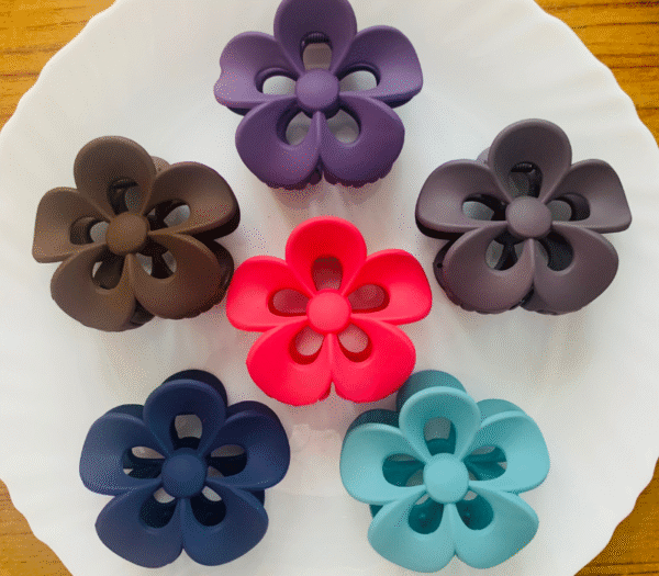 Big Matte Flower Hair Clip