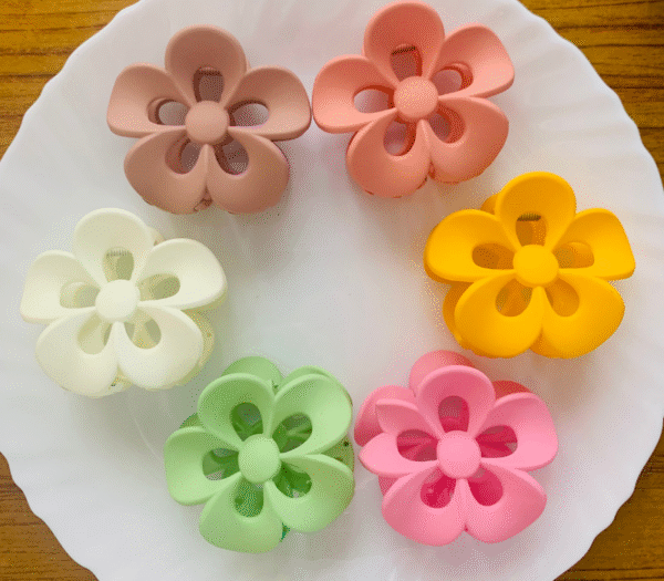 Big Matte Flower Hair Clip