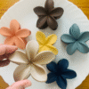 Premium Big Mat Flower Hair Claws
