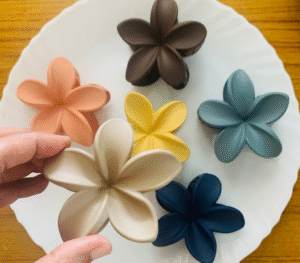 Premium Big Mat Flower Hair Claws