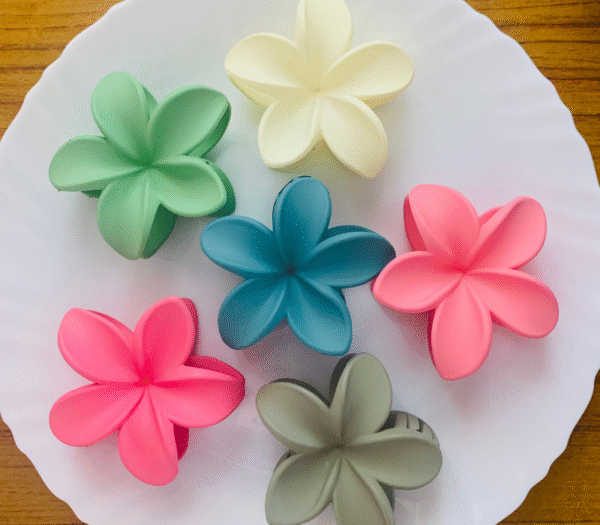 Premium Big Mat Flower Hair Claws