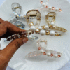 Premium Big Size Multi Stone Pearl Clip