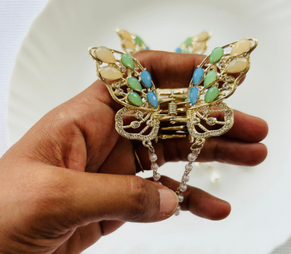 Metal Butterfly with Tassels