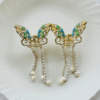 Metal Butterfly with Tassels