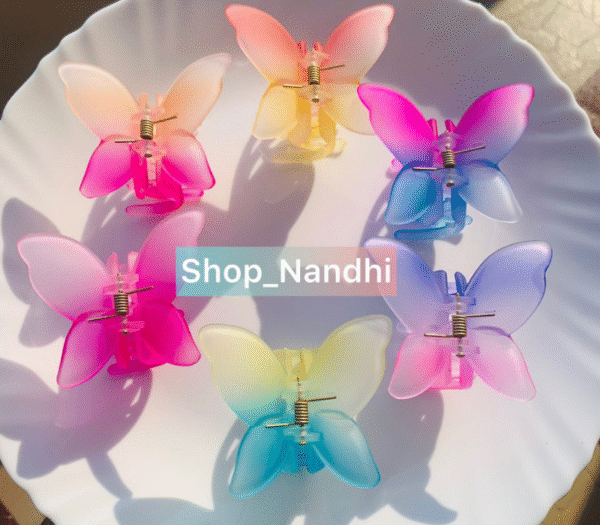 76 Multi Colour ButterFly Hair Claw