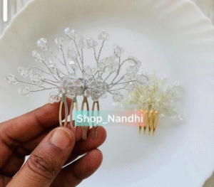 Medium Crystal Blossom Hair Comb