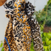 Long Leo Peard Print Hair Ties