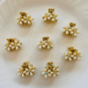 Pearl Medium Flower Hair Clips