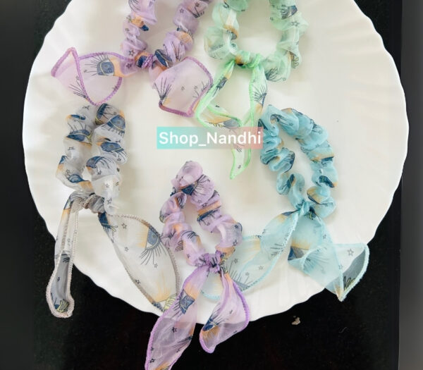 Medium - Organza Printed Hair Tie