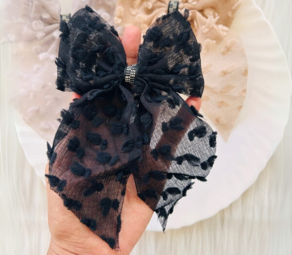 Big Size Soft Chiffon Bow Pins