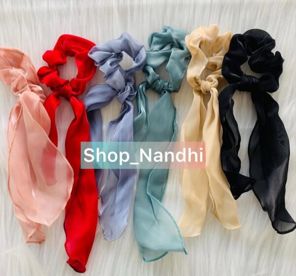 Long Soft Organza Hair Ties