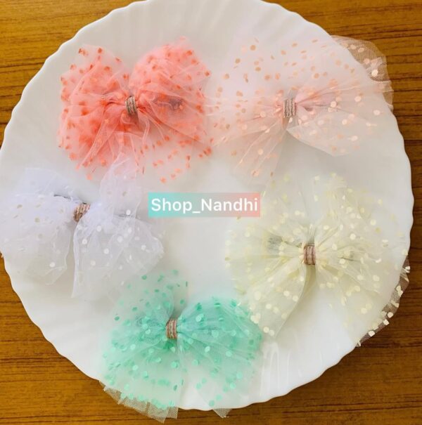 Big Size Kids Organza Bow Pin