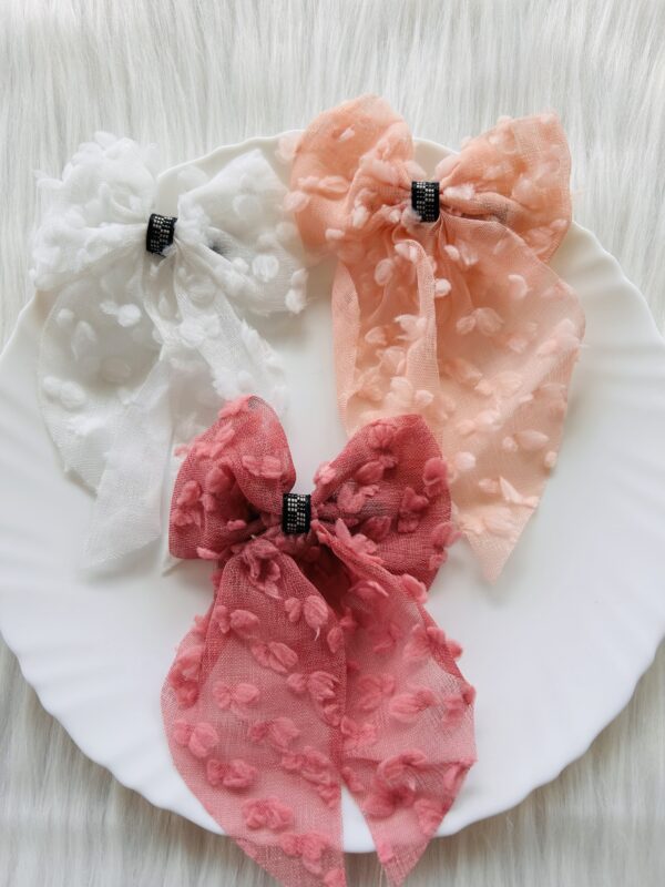 Big Size Soft Chiffon Bow Pins