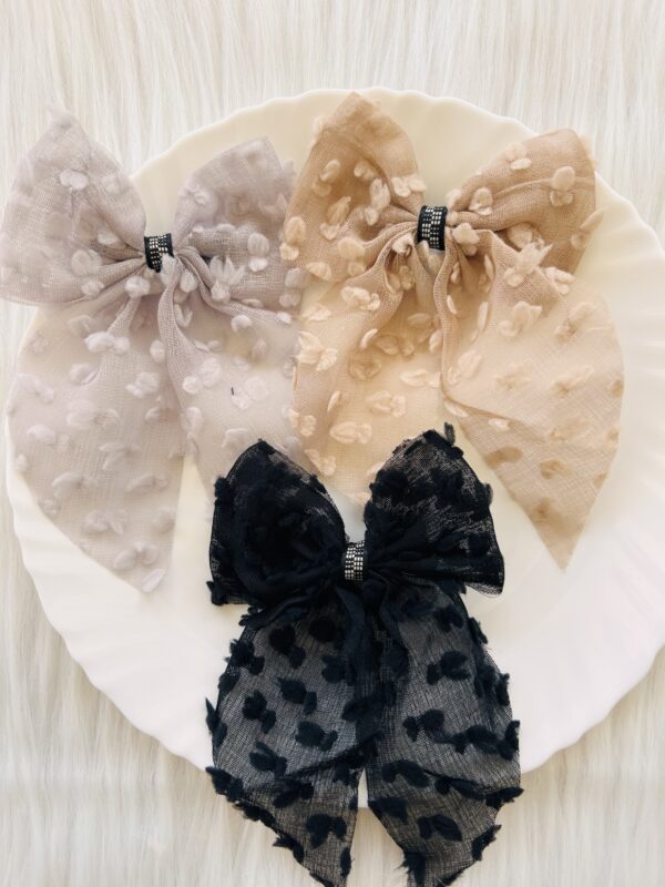 Big Size Soft Chiffon Bow Pins
