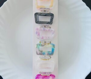 Medium Rectangle Marble Design Clip
