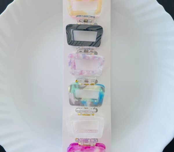 Medium Rectangle Marble Design Clip