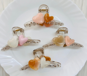 Big Size Dual Heart Hair Claw