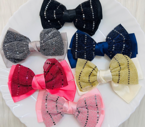 Premium Kids Dotted Bow Pin