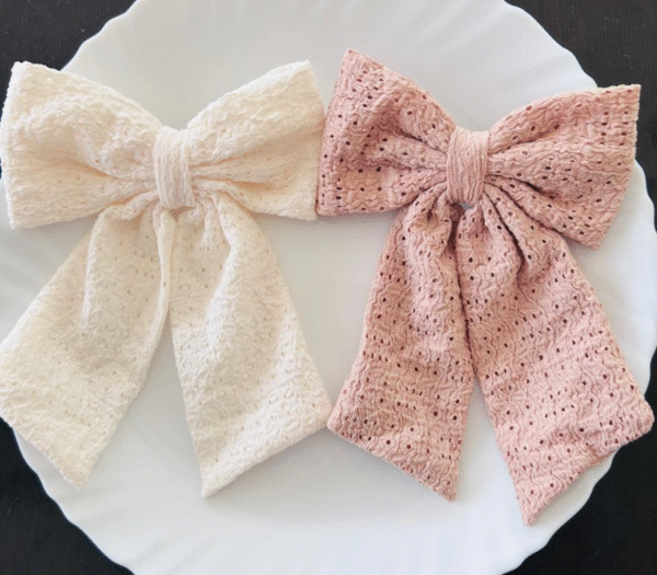 Cotton Soft Bow Pin - 4 Colors