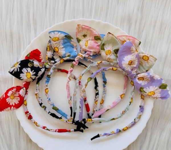Bunny Flower Print Hair Band