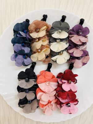Big Size Flower Center Stone Banana Clips