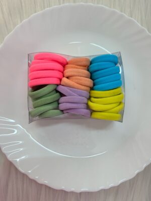 Multi Colors Hair Band Box - 30 Bands Approx