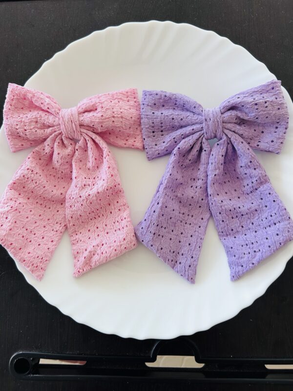 Cotton Soft Bow Pin - 4 Colors
