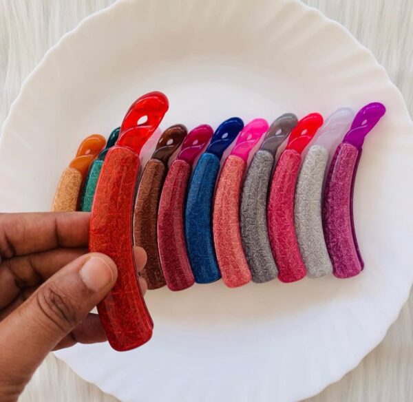 Big Size Shiny Shimmer Lock type Banana Clip