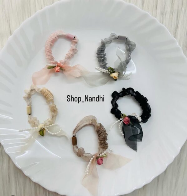 Medium Rose Tassel Hair Band
