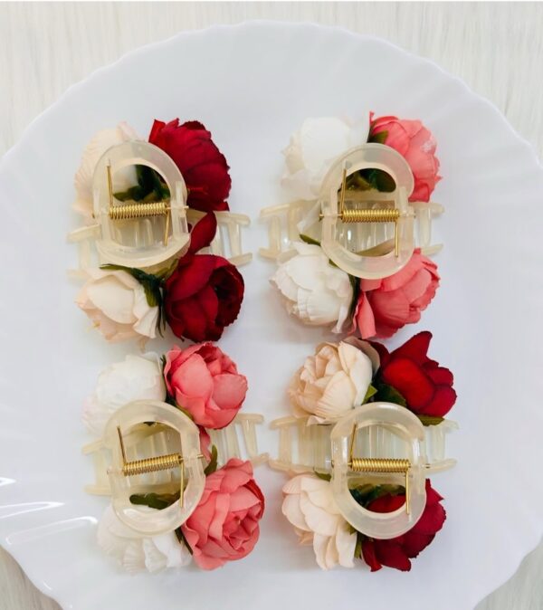 Big Size 4 Flowered Hair Claw