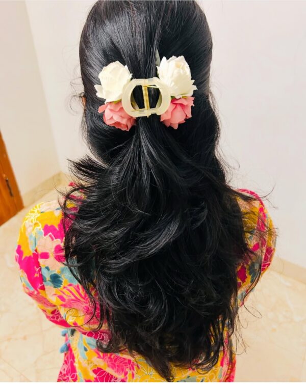 Big Size 4 Flowered Hair Claw