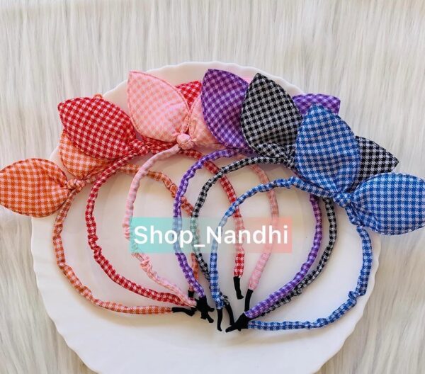 Kids Bunny Checked Hair Band