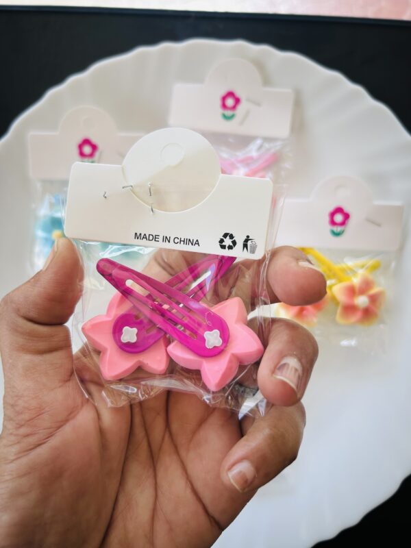 Kids 3D Flower Hair Pin Pair