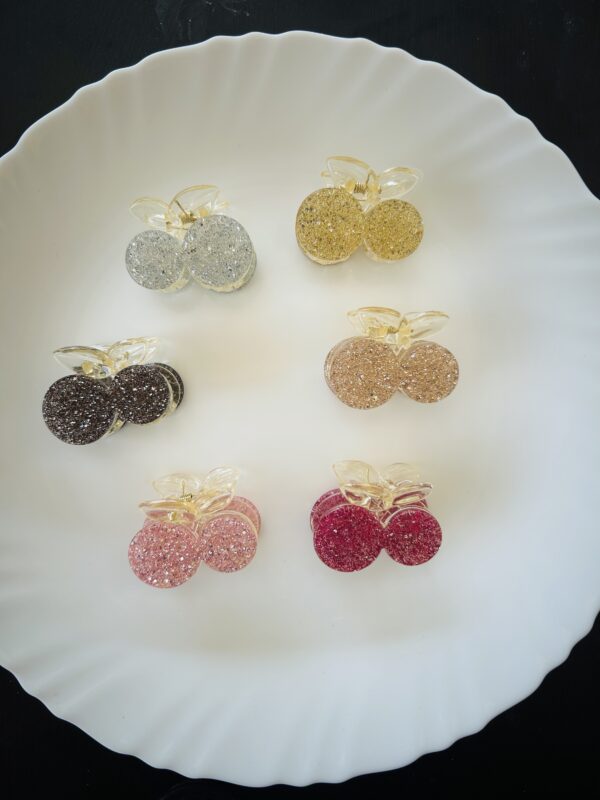 Medium Glitter Cherry Hair Claw