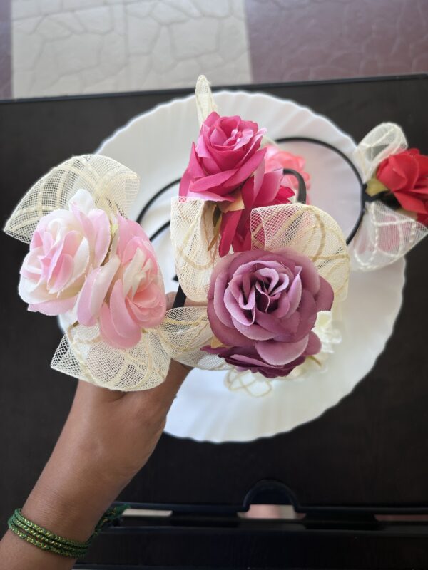 Kids Pastel Shade Rose Hair Band