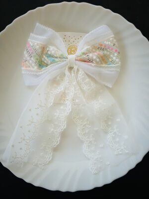 Premium White Bow Pin