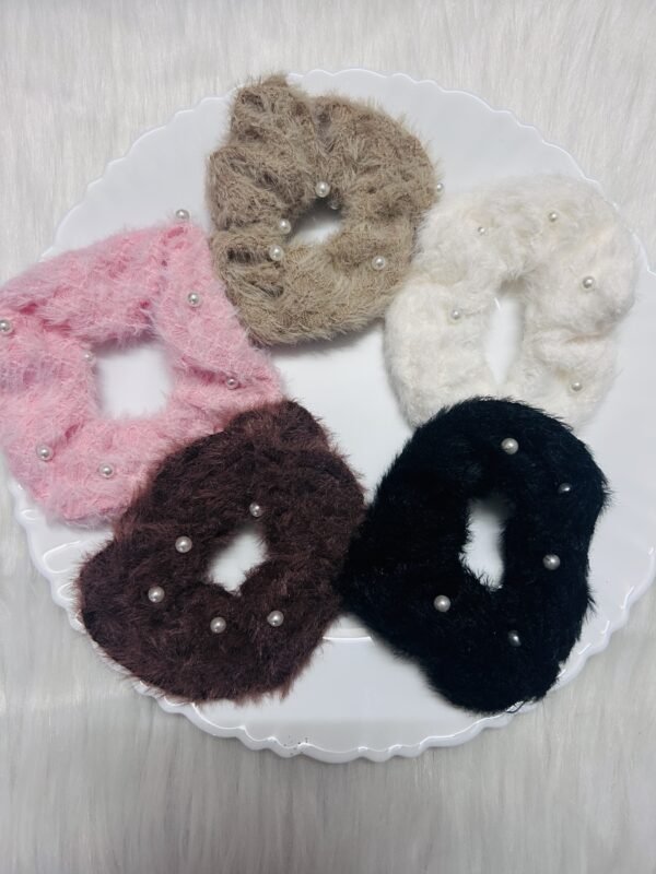 Big Size Pearl Pasted Fur Hair Band